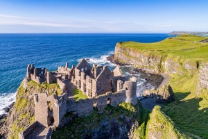 Ruins of Dunluce Castle in Northern Ireland