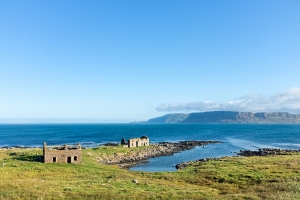 Ruins on the coast of Rathlin Island, Northern Ireland
